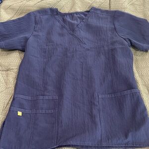 Wink Women's Deep Blue V-Neck Short Sleeve Tee